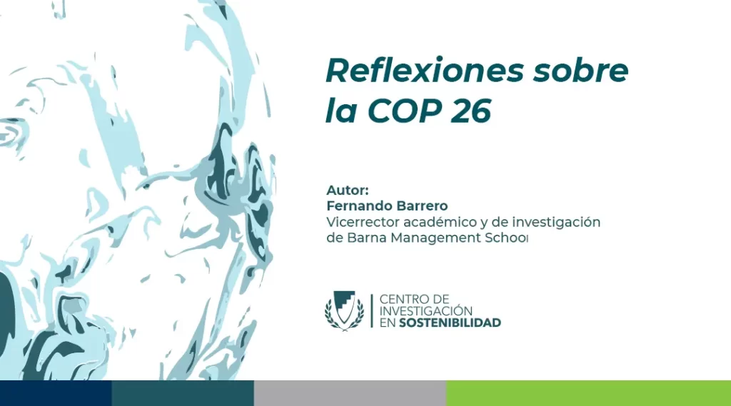 Reflexiones sobre la COP 26