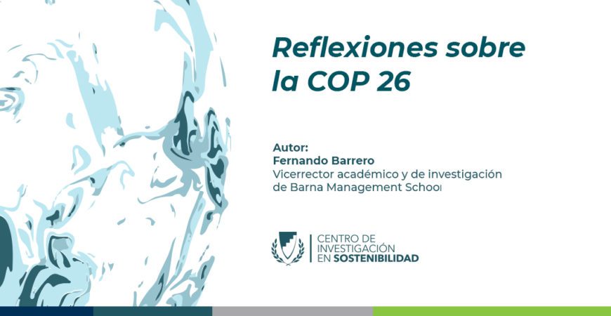 Banner Articulo Reflexiones sobre la COP 26