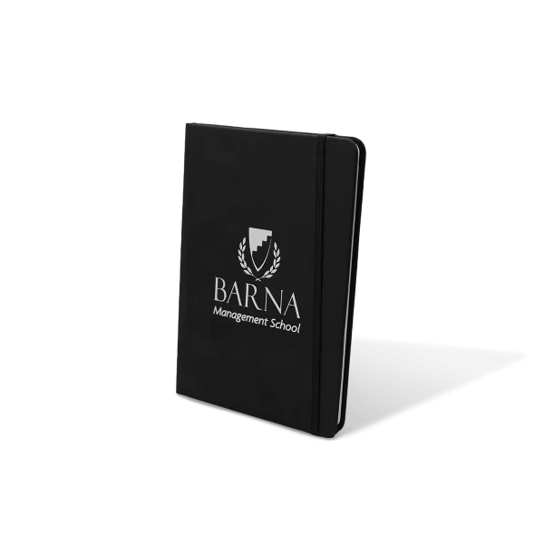 Libreta negra con banda elástica